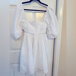 Abercrombie & Fitch Cream Smocked Dress